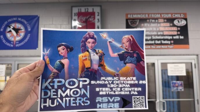 k pop demon hunters ice skate event at steel city ice bethlehem pa