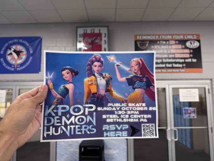 k pop demon hunters ice skate event at steel city ice bethlehem pa